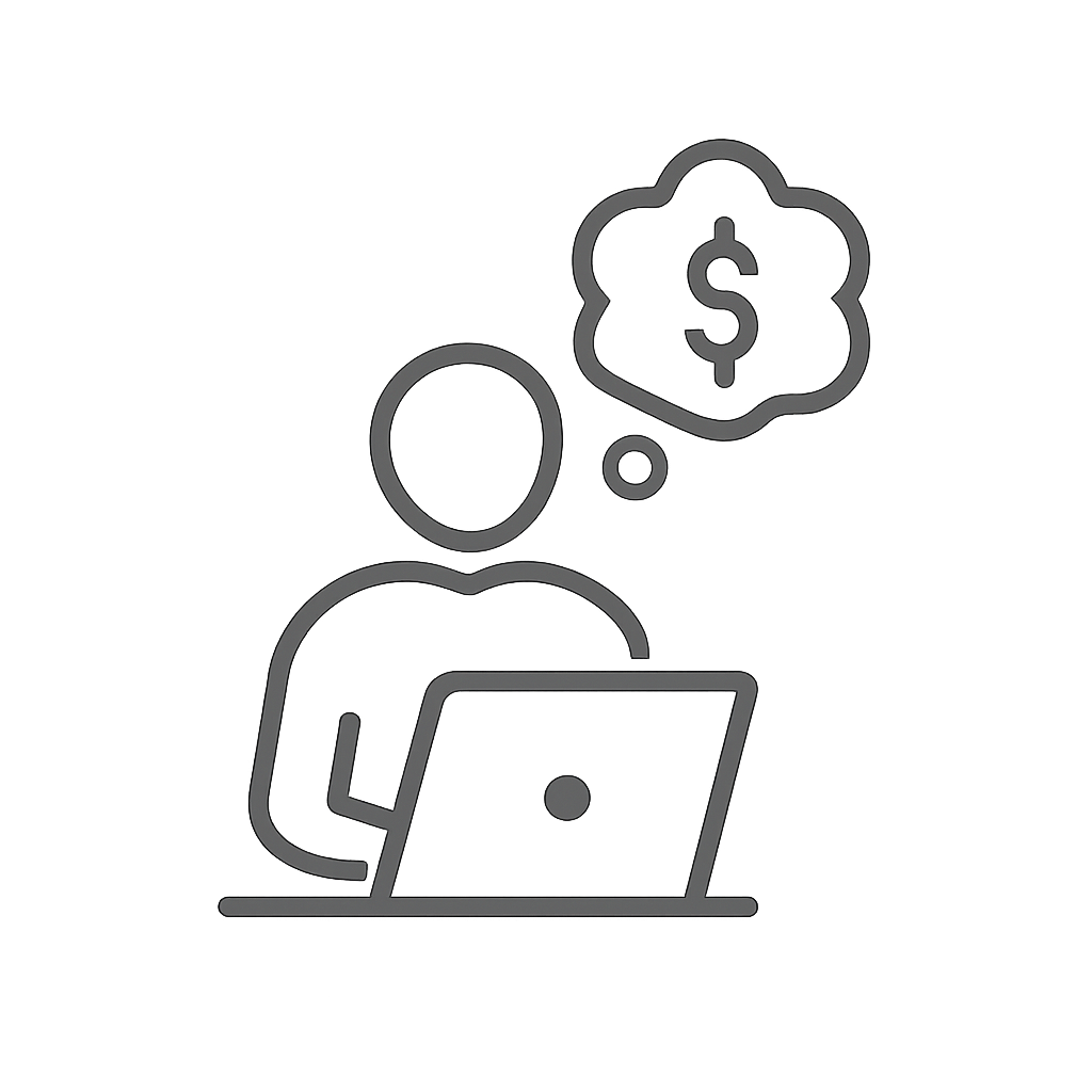 modern minimalist logo for an affiliate marketing website called Dreamshoster, simple icon plus wordmark